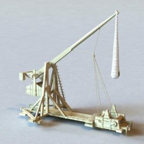 Trebuchet-Katapult 3D-Modell