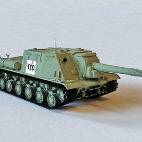 Isu-152 Tank Destroyer 3d-model