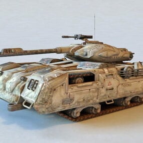 Sci-fi pansret tankkjøretøy 3d-modell