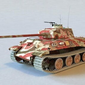 जर्मन पैंजर वी टैंक 3डी मॉडल