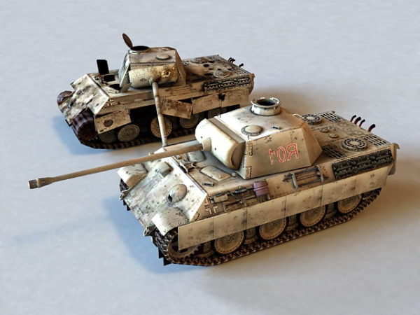 Zerstörter Panther-Panzer