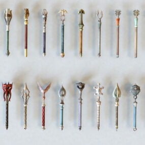 Scepters And Magic Wands 3d-malli