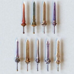 Collection d'épées médiévales modèle 3D