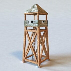 Model 3d Menara Pengawal Militer