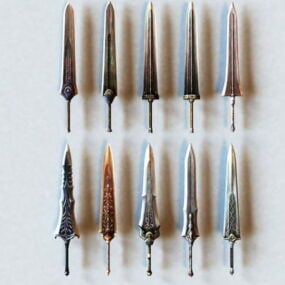 3D model sbírky středověkých mečů