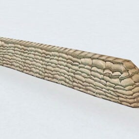 3D model vojenského pytle s pískem