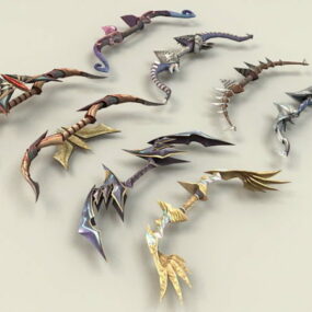 Fantasy Bow Collection 3d-modell
