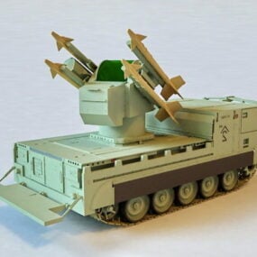 M730a1 Chaparral-Raketensystem 3D-Modell