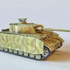 Model 3d Tank Jerman Panzer Iv Ausf H
