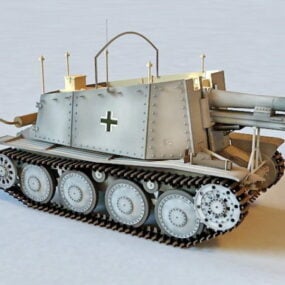 德国格栅火炮3d模型