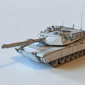 アクション中の M1 エイブラムス戦車 3D モデル