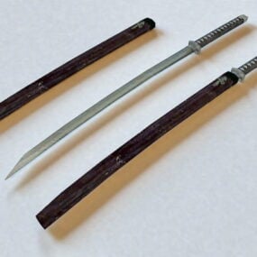 Épées japonaises modèle 3D