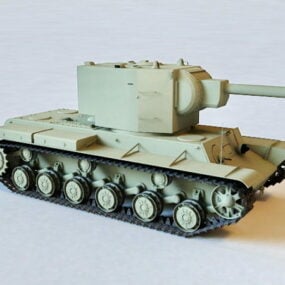 Rysk Kv-2 Tank 3d-modell