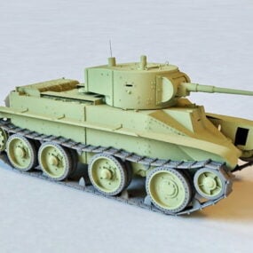 Soviet Bt-7 Tank 3d model