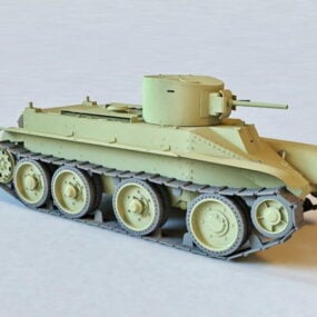 دبابة الفرسان الروسية Bt-2 نموذج ثلاثي الأبعاد