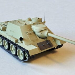 ロシアのSu-100駆逐戦車3Dモデル