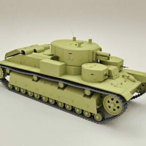 T-28 تانک روسی مدل سه بعدی