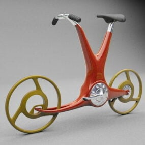 Modelo 3D de design moderno de bicicleta