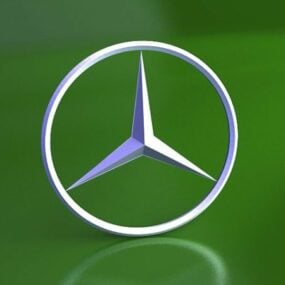 Modelo 3D do logotipo Mercedes-Benz