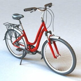 Lady Bicycle Small Wheel 3d model