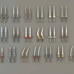 3D model obouručních mečů