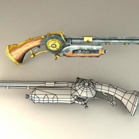 Starožitný 3D model pistole Flintlock