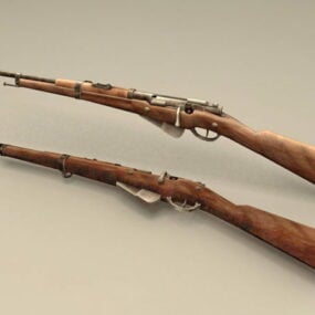 3д модель французской винтовки Бертье