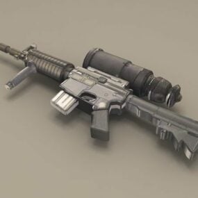 Système d'arme modulaire M4a1 modèle 3D