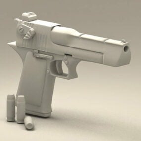 Vintage Flintlock Pistol 3d model