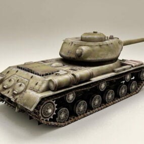 रूसी जोसेफ स्टालिन 2 टैंक 3डी मॉडल