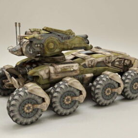 3д модель научно-фантастической боевой машины