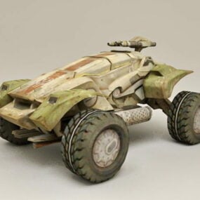 Concepto de vehículo militar futurista modelo 3d