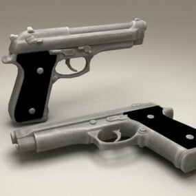Pistola Beretta 9mm Modelo 3D