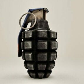 黑色手榴弹3d模型