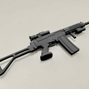 308 Semi Auto Rifle 3d model