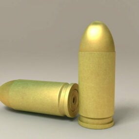 Gun Cylinder With Bullets 3d model