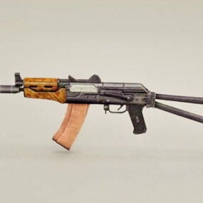 דגם Aks-74u Carbine Low Poly תלת מימד