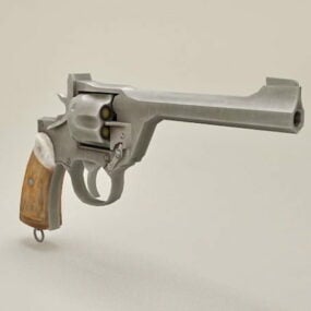 Modelo 3d de revólver antigo