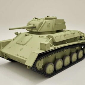 نموذج ثلاثي الأبعاد للدبابة الخفيفة الروسية T-80