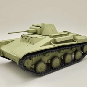 Russian T-60 Scout Tank 3d model