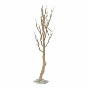 Modelo 3d de árvore morta e seca