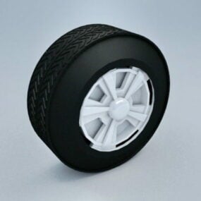 Car Wheel And Tire 3d model