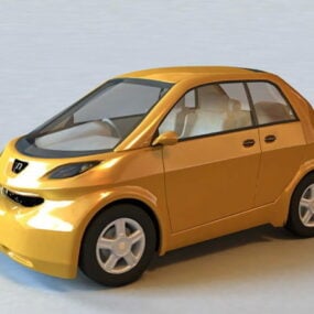 3D model malého auta Hyundai