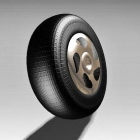 Car Tire And Wheel 3d model