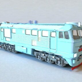 Model 3d Lokomotif Kereta Api Diesel