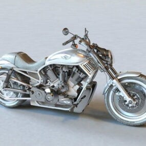 Model 3D Sepeda Motor Harley-davidson