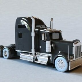 Modelo 3D de caminhão de nariz longo