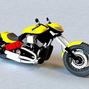 3д модель кастомного мотоцикла Harley-Davidson