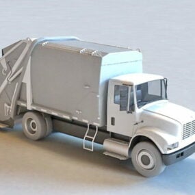 쓰레기 쓰레기 트럭 3d 모델