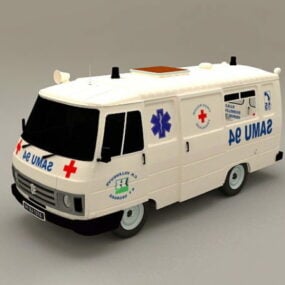 ماشین آمبولانس مدل سه بعدی